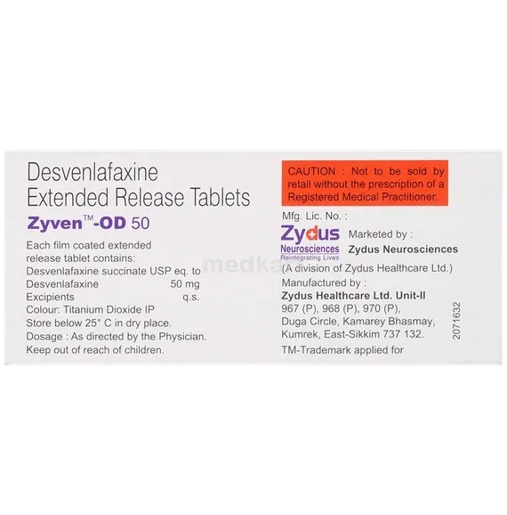 zyven od 50mg tablet 10's